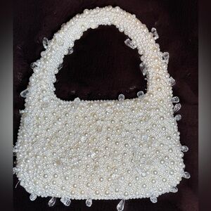 Zara Pearl Clutch Bag